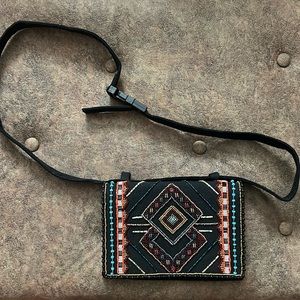 Mary Frances Vortex Beaded Convertible Belt Bag Crossbody.